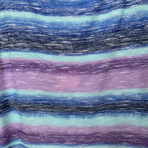 1X Plus Womens Multicolor Gemstones Striped Womens Blouse Top - Picture 6 of 6